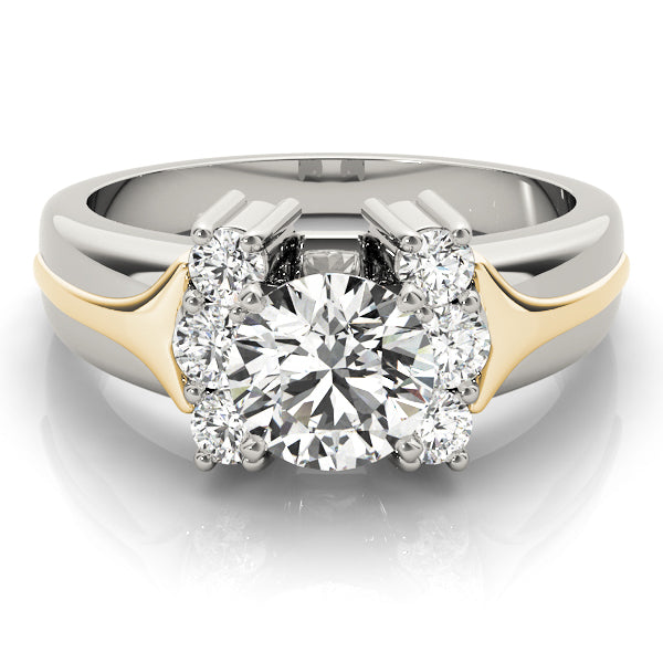 Cluster Sides Diamond Engagement Ring · 0.36 ct tw
