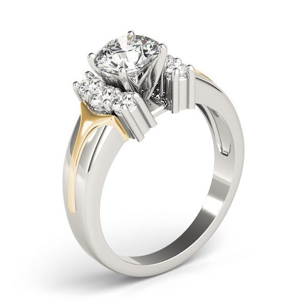 Cluster Sides Diamond Engagement Ring · 0.36 ct tw