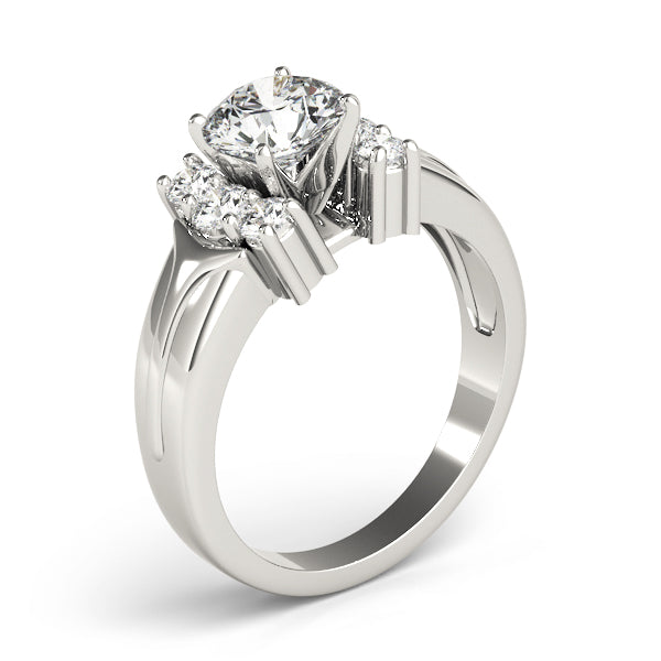 Cluster Sides Diamond Engagement Ring · 0.36 ct tw