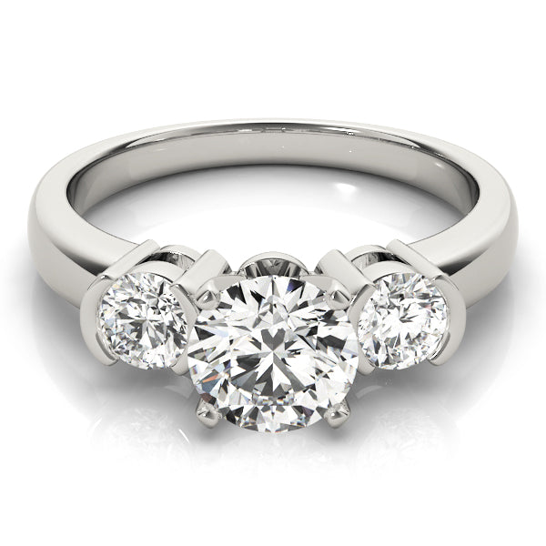 Round Three-Stone Diamond Engagement Ring · 0.50 ct tw