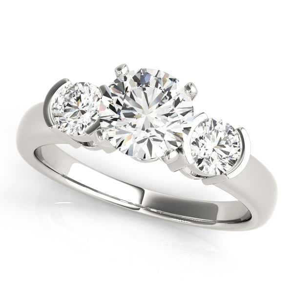 Round Three-Stone Diamond Engagement Ring · 0.50 ct tw