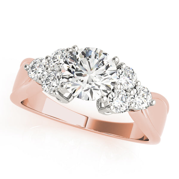 Cluster Sides Diamond Engagement Ring · 0.60 ct tw