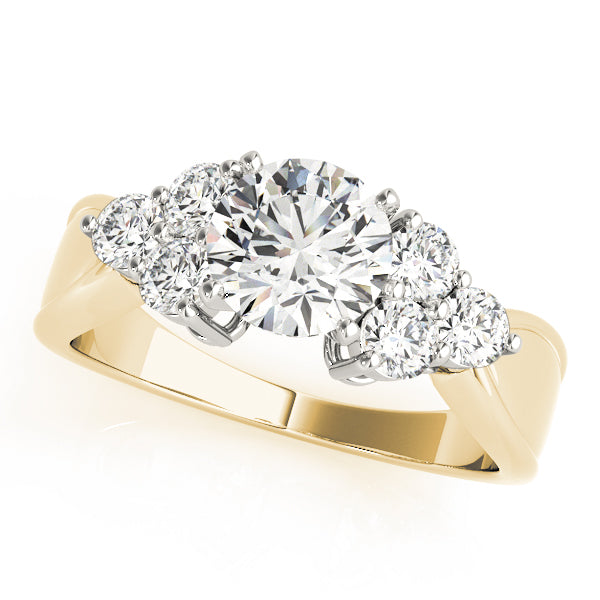 Cluster Sides Diamond Engagement Ring · 0.60 ct tw