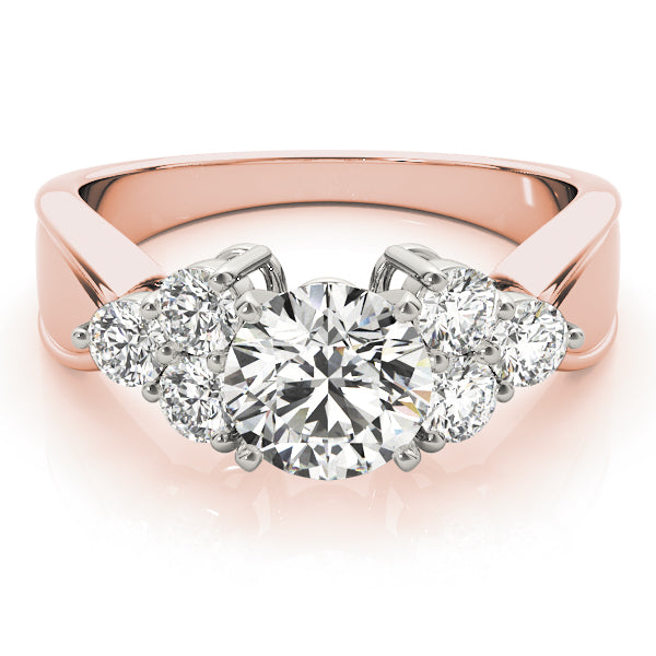 Cluster Sides Diamond Engagement Ring · 0.60 ct tw