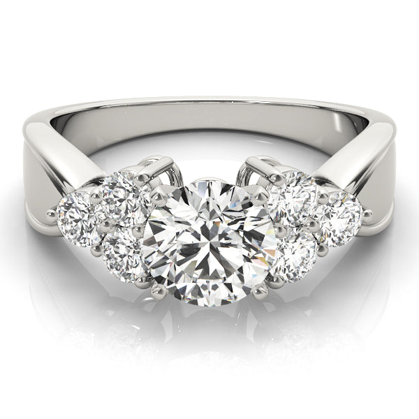 Cluster Sides Diamond Engagement Ring · 0.60 ct tw