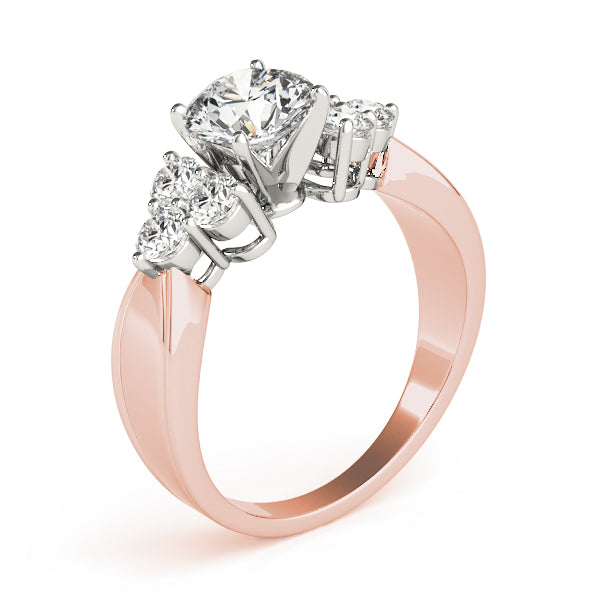 Cluster Sides Diamond Engagement Ring · 0.60 ct tw