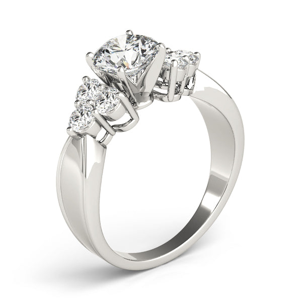 Cluster Sides Diamond Engagement Ring · 0.60 ct tw