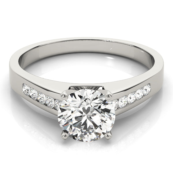 Single Row Channel Set Diamond Engagement Ring · 0.20 ct tw