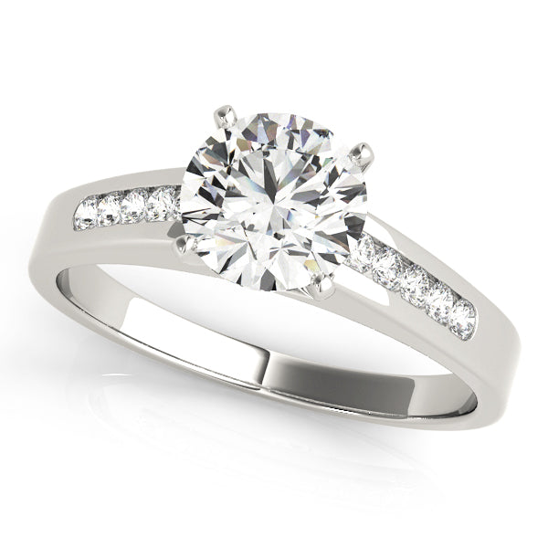 Single Row Channel Set Diamond Engagement Ring · 0.20 ct tw