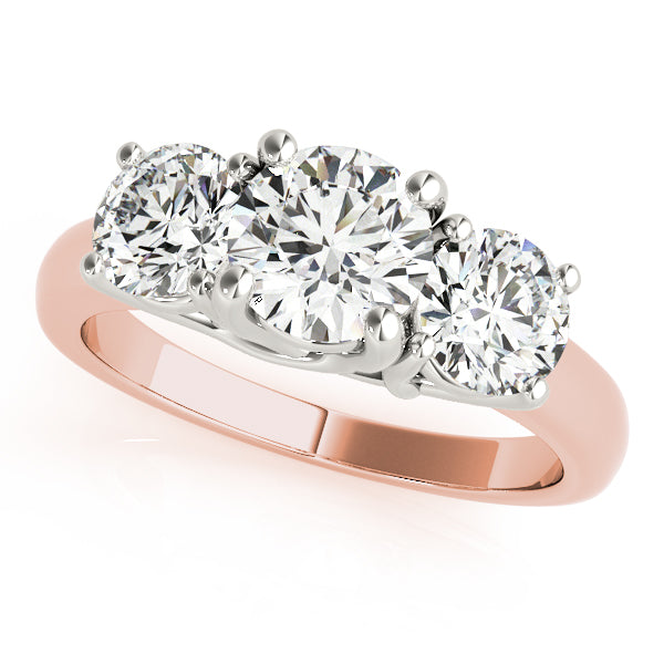 Round Three-Stone Diamond Engagement Ring · 2.51 ct tw