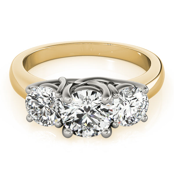 Round Three-Stone Diamond Engagement Ring · 1.09 ct tw