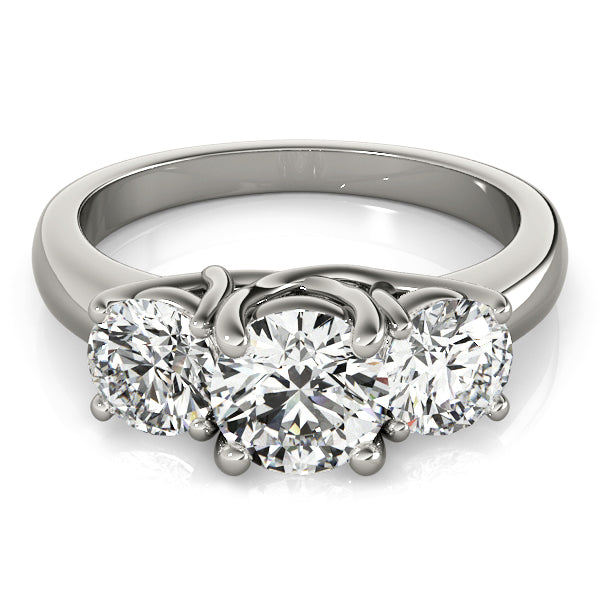 Round Three-Stone Diamond Engagement Ring · 1.74 ct tw