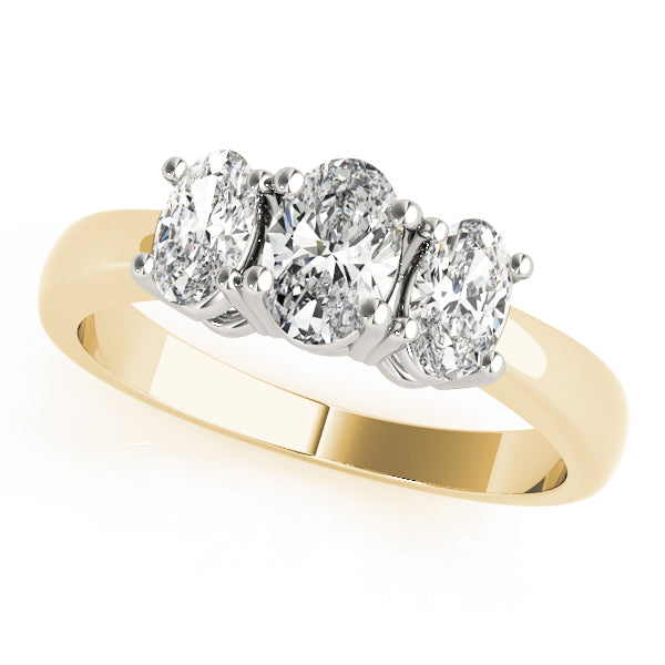 Oval Three-Stone Diamond Engagement Ring · 0.88 ct tw