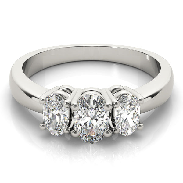 Oval Three-Stone Diamond Engagement Ring · 1.71 ct tw