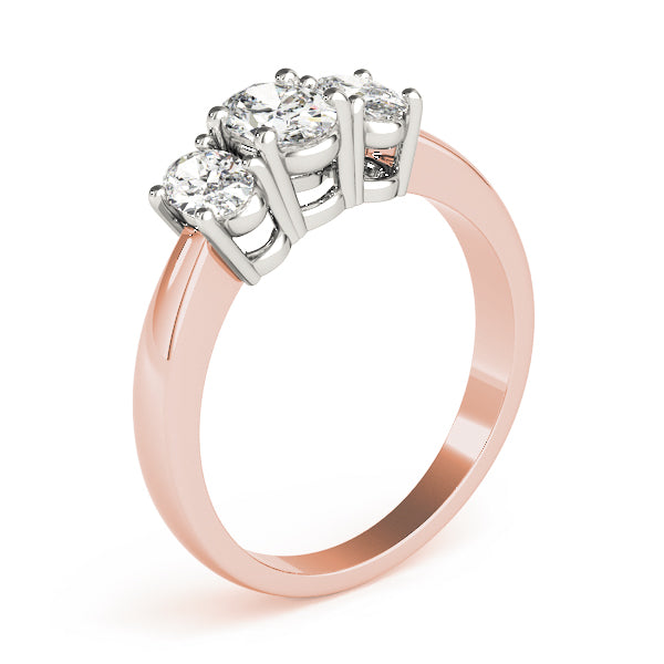 Oval Three-Stone Diamond Engagement Ring · 0.88 ct tw