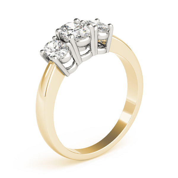 Oval Three-Stone Diamond Engagement Ring · 1.71 ct tw