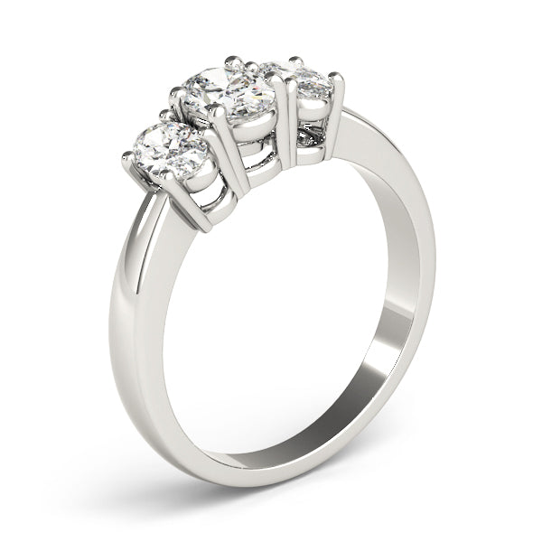 Oval Three-Stone Diamond Engagement Ring · 0.88 ct tw