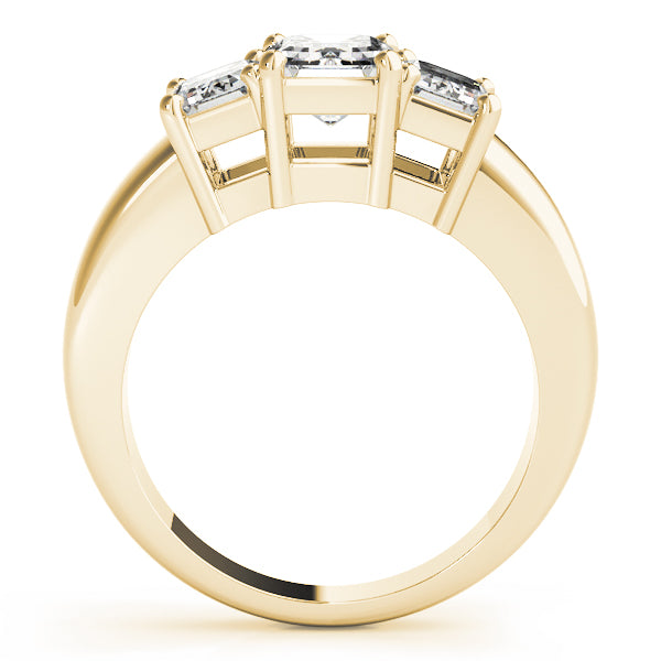 Emerald Three-Stone Diamond Engagement Ring · 1.26 ct tw