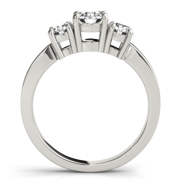 Round Three-Stone Diamond Engagement Ring · 0.73 ct tw