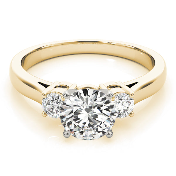 Round Three-Stone Diamond Engagement Ring · 0.14 ct tw