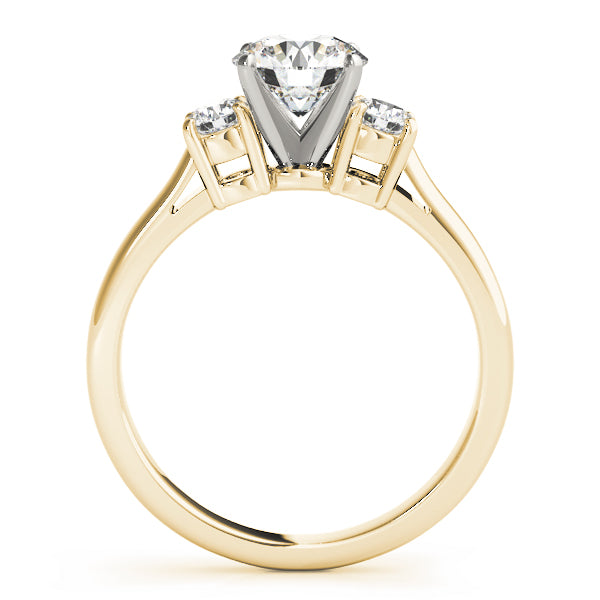 Round Three-Stone Diamond Engagement Ring · 0.14 ct tw