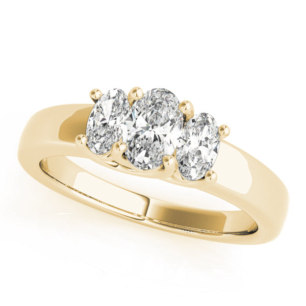 Oval Three-Stone Diamond Engagement Ring · 0.88 ct tw