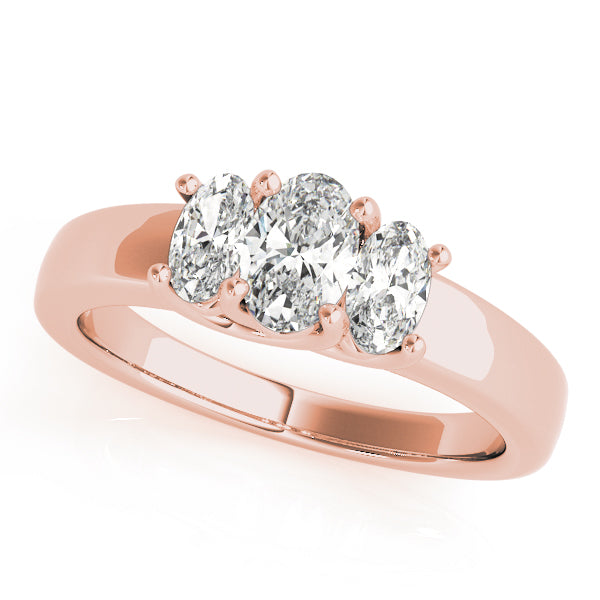 Oval Three-Stone Diamond Engagement Ring · 0.88 ct tw