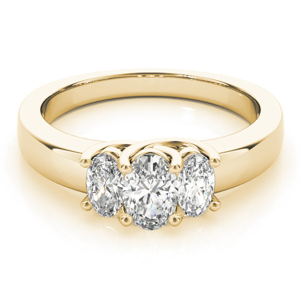 Oval Three-Stone Diamond Engagement Ring · 0.88 ct tw