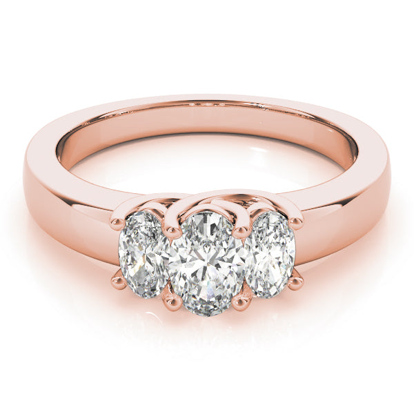 Oval Three-Stone Diamond Engagement Ring · 0.88 ct tw