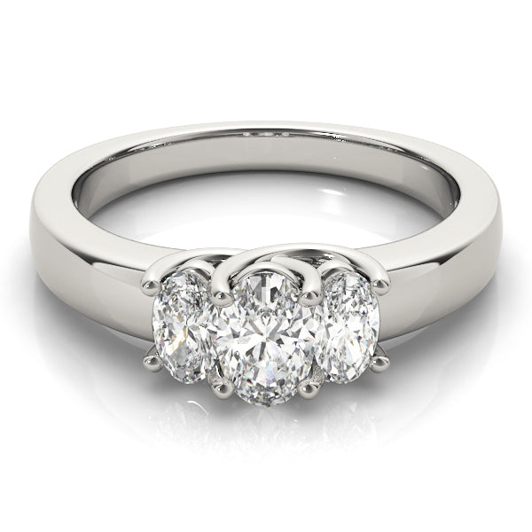 Oval Three-Stone Diamond Engagement Ring · 0.88 ct tw