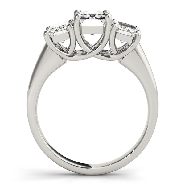 Emerald Three-Stone Diamond Engagement Ring · 0.55 ct tw