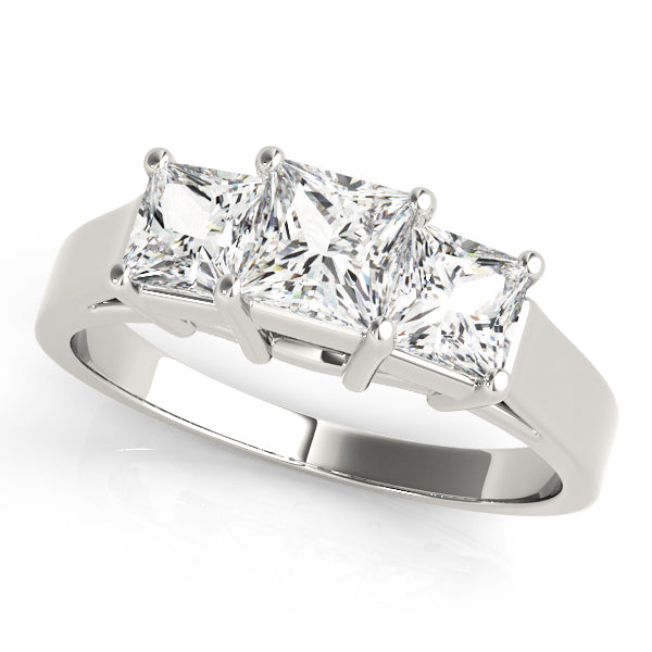 Square Three-Stone Princess Diamond Engagement Ring · 0.81 ct tw