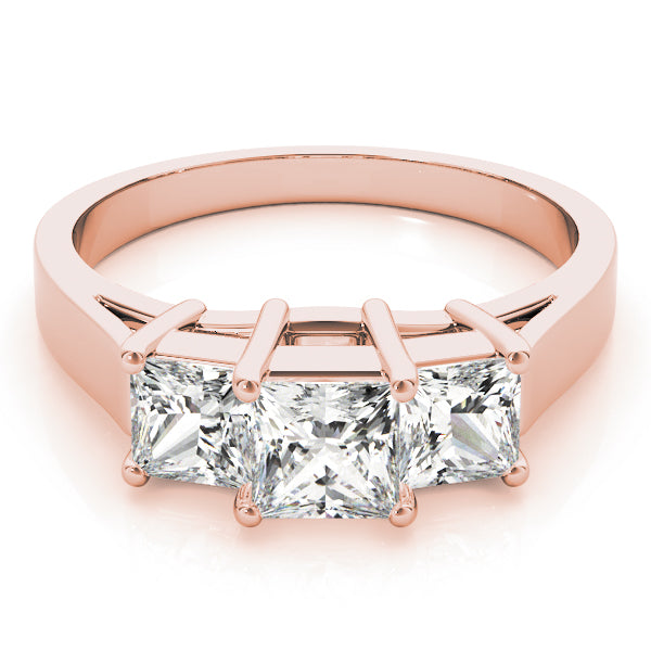Square Three-Stone Princess Diamond Engagement Ring · 0.81 ct tw