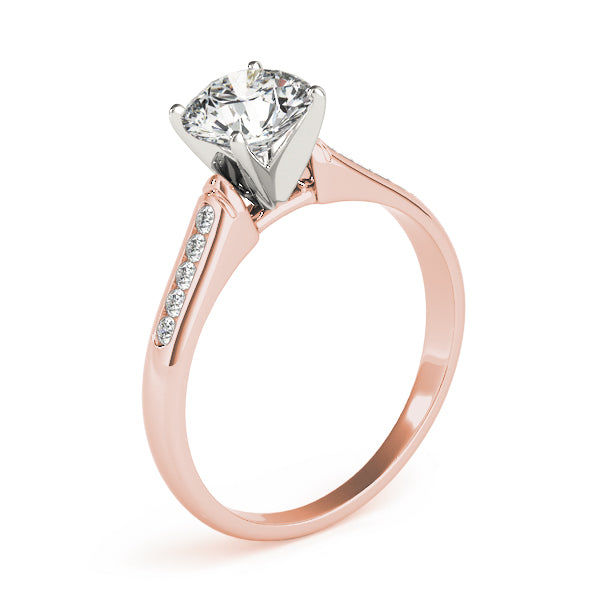 Single Row Channel Set Diamond Engagement Ring · 0.10 ct tw