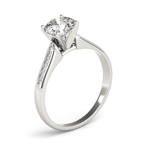 Single Row Channel Set Diamond Engagement Ring · 0.10 ct tw