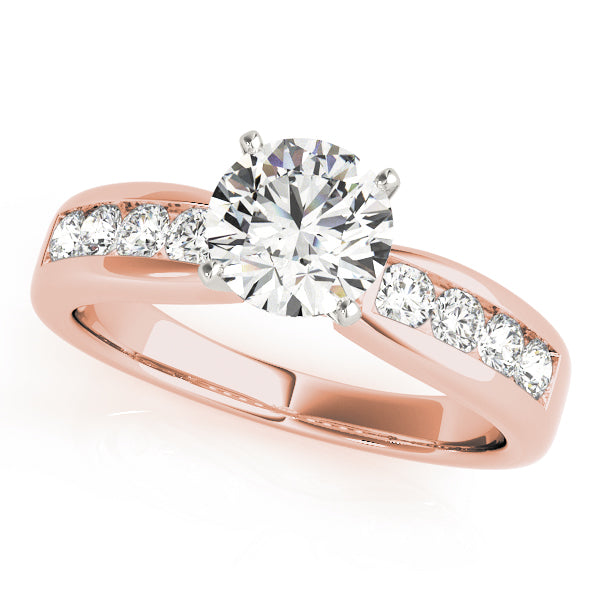 Single Row Channel Set Diamond Engagement Ring · 0.36 ct tw