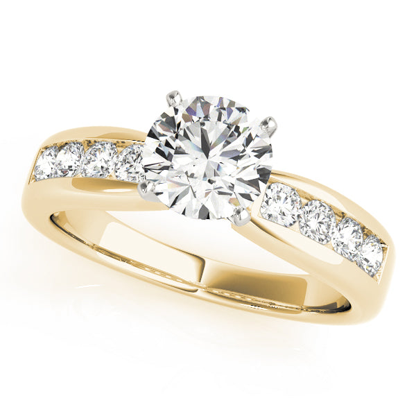 Single Row Channel Set Diamond Engagement Ring · 0.36 ct tw