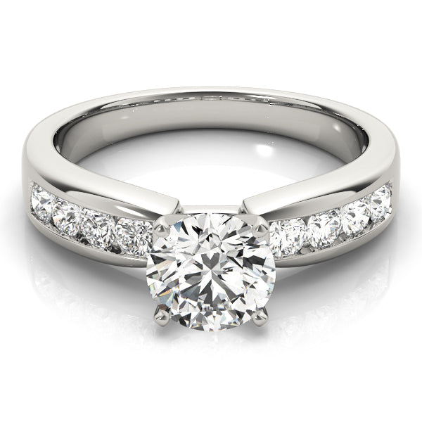 Single Row Channel Set Diamond Engagement Ring · 0.36 ct tw