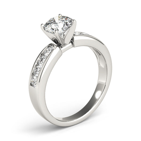 Single Row Channel Set Diamond Engagement Ring · 0.36 ct tw