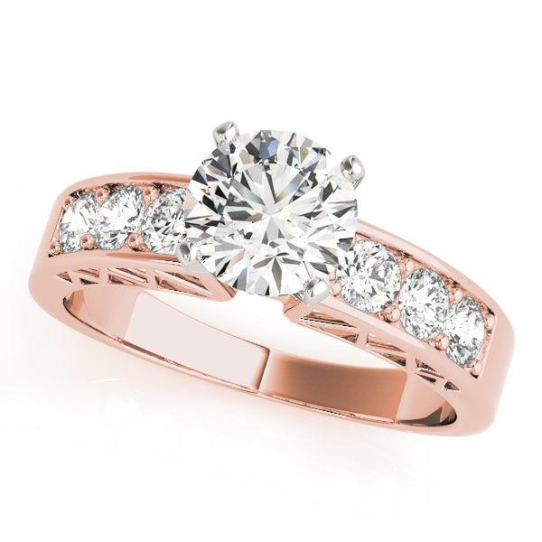Single Row Channel Set Diamond Engagement Ring · 0.48 ct tw