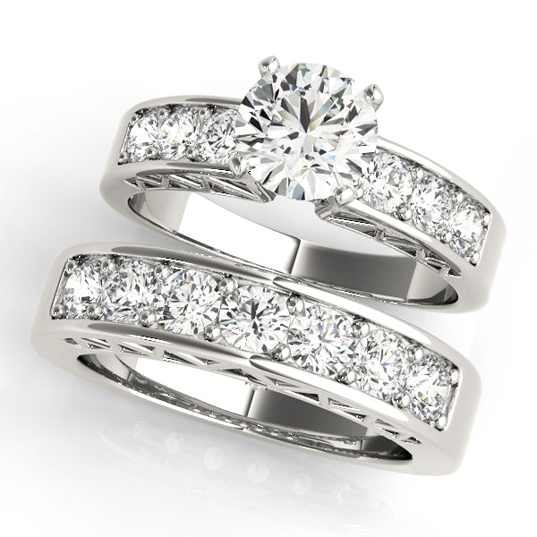 Single Row Channel Set Diamond Engagement Ring · 0.48 ct tw