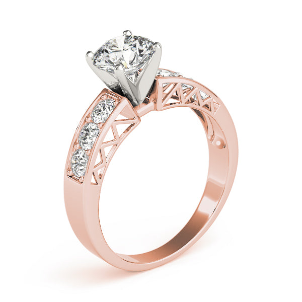 Single Row Channel Set Diamond Engagement Ring · 0.48 ct tw