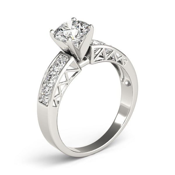 Single Row Channel Set Diamond Engagement Ring · 0.48 ct tw