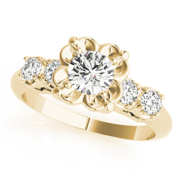 Round Single Row Prong Set Diamond Engagement Ring · 0.69 ct tw