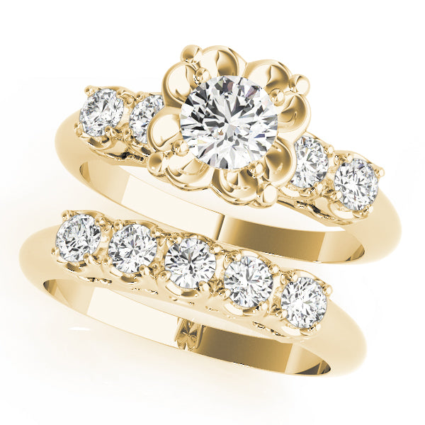 Round Single Row Prong Set Diamond Engagement Ring · 0.69 ct tw