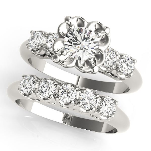 Round Single Row Prong Set Diamond Engagement Ring · 0.69 ct tw