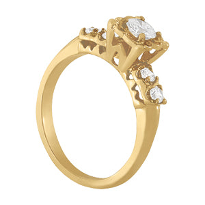 Round Single Row Prong Set Diamond Engagement Ring · 0.69 ct tw