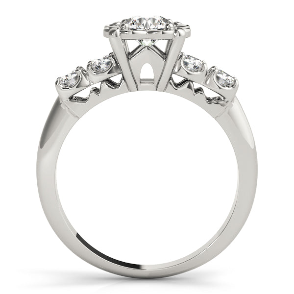 Round Single Row Prong Set Diamond Engagement Ring · 0.69 ct tw