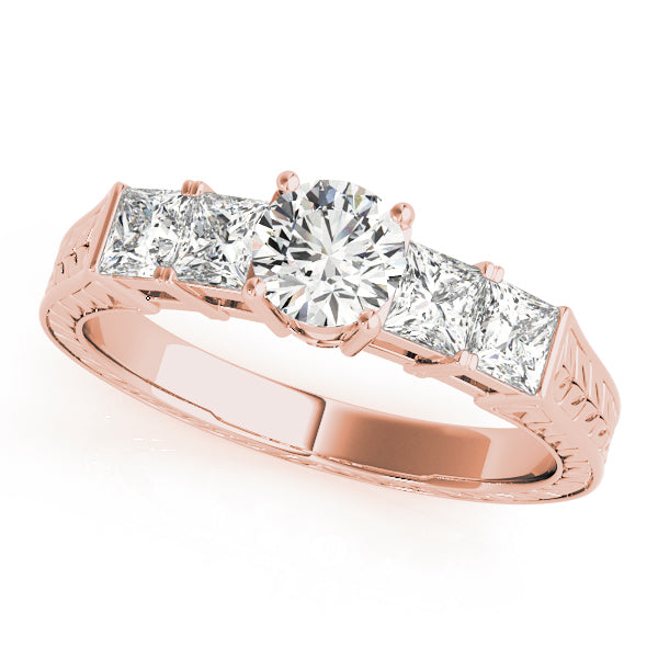 Round Antique Diamond Engagement Ring · 1.32 ct tw