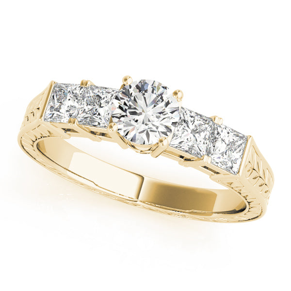 Round Antique Diamond Engagement Ring · 1.32 ct tw